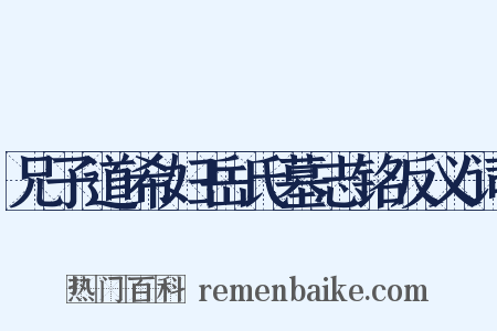 兄子道希妇岳氏墓志铭反义词是什么意思的图片